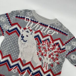 Game of Thrones Winter‎ is Here Ugly Sweater Wolf Graphic Knit Adult Medium